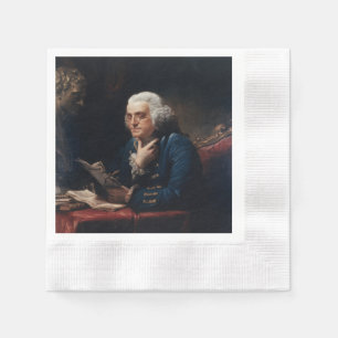 Thumb Portrait, Benjamin Franklin Founding Father Napkin