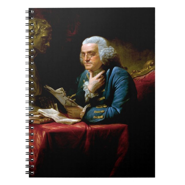 Thumb Portrait, Benjamin Franklin Founding Father Notebook (Front)