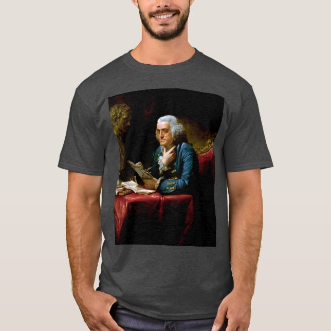 Thumb Portrait, Benjamin Franklin Founding Father T-Shirt (Front)