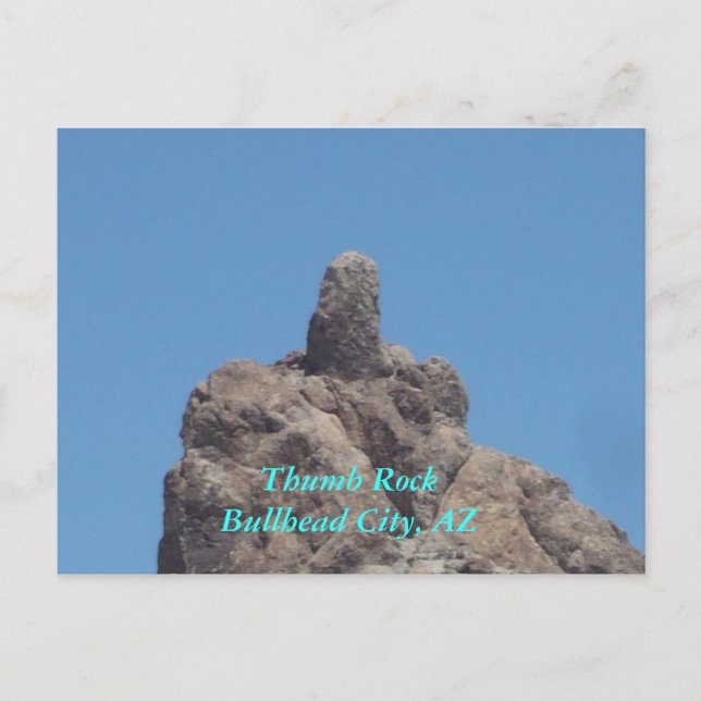 Thumb RockBullhead City, AZ Postcard (Front)