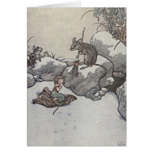 Thumbelina and Mouse Princess Winter Fairy Tale
