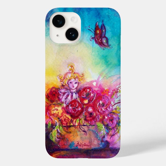 THUMBELINA ,FLOWER BASKET AND BUTTERFLY Case-Mate iPhone CASE (Back)