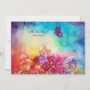 THUMBELINA,FLOWER BASKET AND BUTTERFLY INVITATION