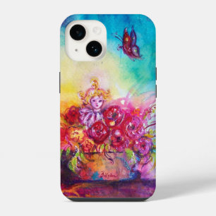 THUMBELINA ,FLOWER BASKET AND BUTTERFLY iPhone CASE