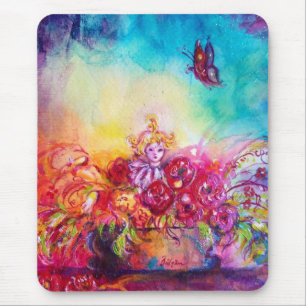 THUMBELINA,FLOWER BASKET AND BUTTERFLY MOUSE PAD