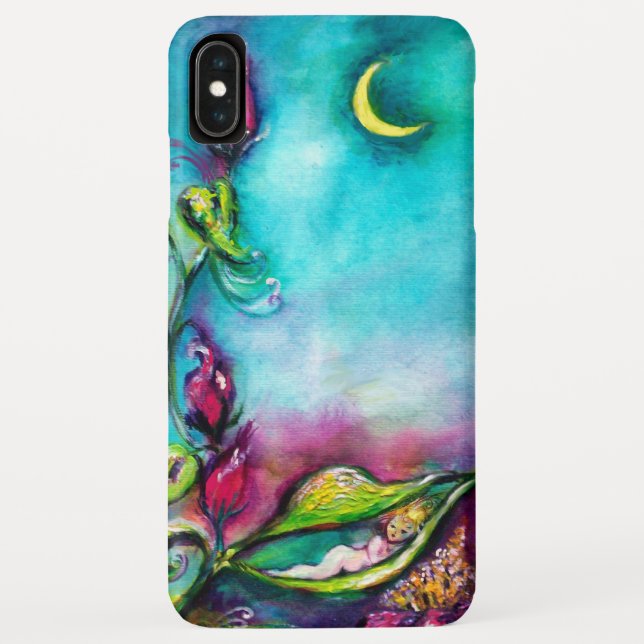 THUMBELINA SLEEPING BETWEEN ROSE LEAVES Case-Mate iPhone CASE (Back)