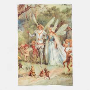 Thumbelina's Wedding in the Forest Tea Towel