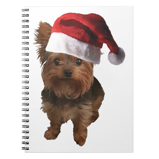 thumbnail_Santa Hat Yorkie Notebook (Front)