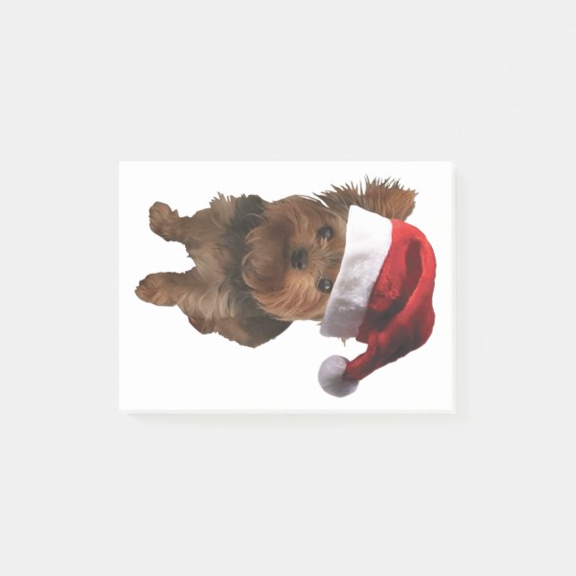 thumbnail_Santa Hat Yorkie Post-it Notes (Front)