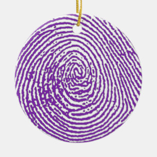 thumbprint FINGERPRINT Ceramic Ornament
