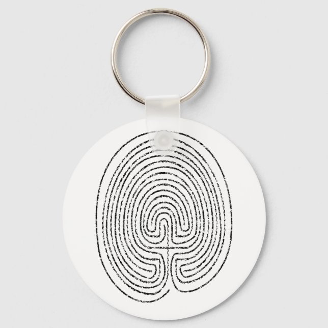 Thumbprint Labyrinth Key Ring (Front)