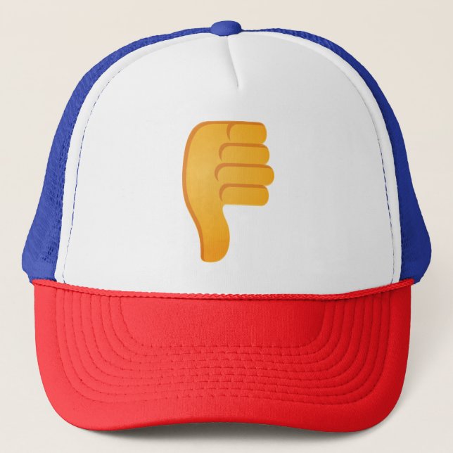 Thumbs Down Emoji Trucker Hat (Front)