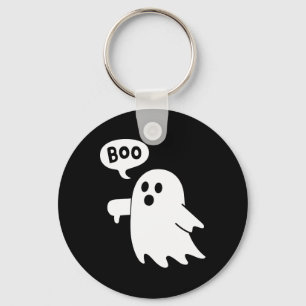Thumbs Down Ghost Screaming Boo Disapproval Ghost  Key Ring