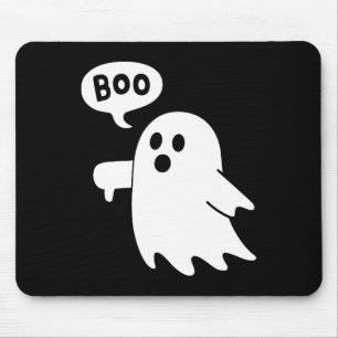 Thumbs Down Ghost Screaming Boo Disapproval Ghost  Mouse Pad