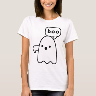 Thumbs Down Ghost Screaming Boo Disapproval Ghost  T-Shirt