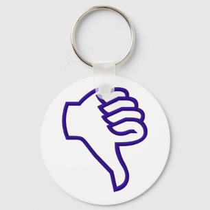 Thumbs down key ring