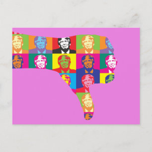 Thumbs Down on Trump Postcard