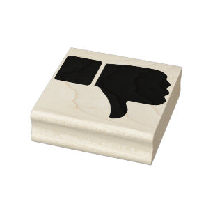 Thumbs Down Rubber Stamp