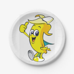 Thumbs Up Banana Paper Plate