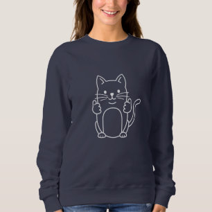 THUMBS UP CAT SWEATSHIRT