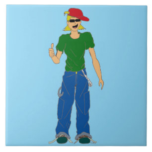 thumbs up ceramic tile