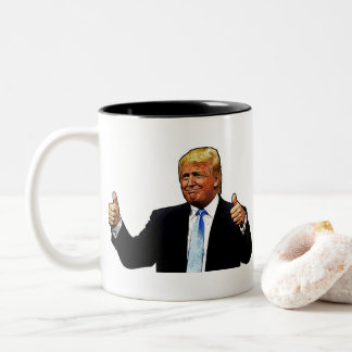 Thumbs up - Donald Trump Two-Tone Coffee Mug