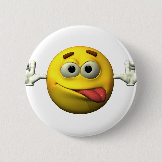 Thumbs Up Face character 6 Cm Round Badge (Front)