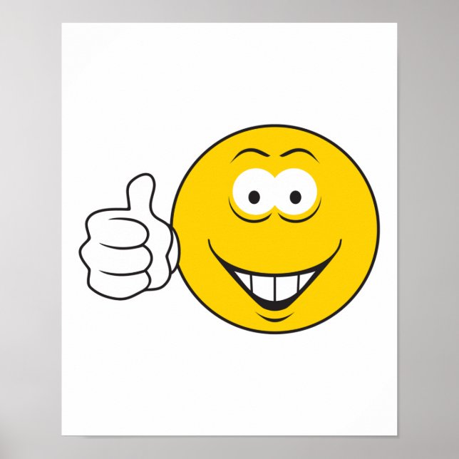 Thumbs Up Face Poster (Front)