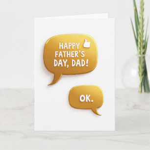 Thumbs Up Fathers Day Wish Card