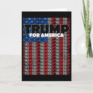 Thumbs Up For America Usa Flag Republican Trump Su Card
