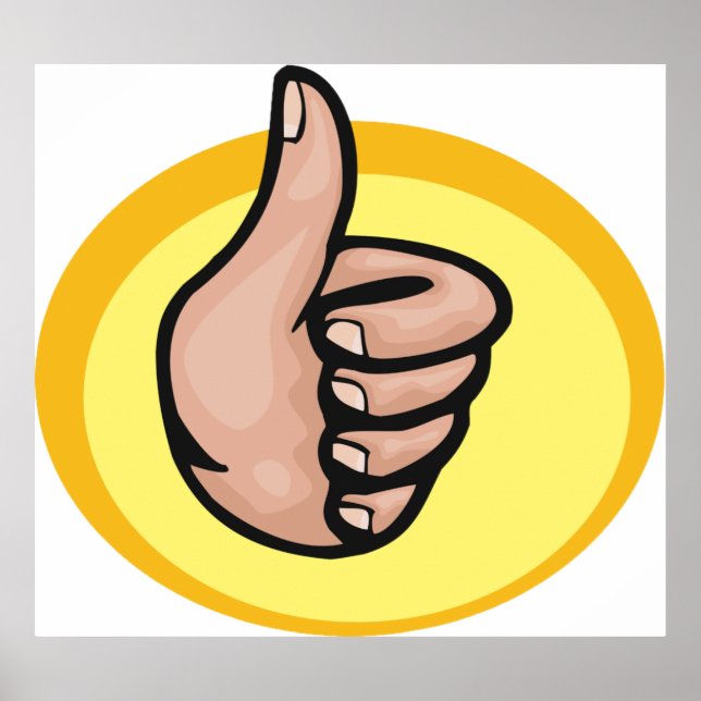 Thumbs Up Gesture Poster (Front)