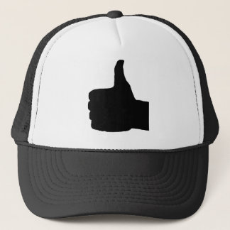 Thumbs Up Gesture, White Back Trucker Hat