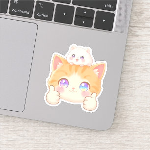 Thumbs Up Kitten & Hamster Sticker