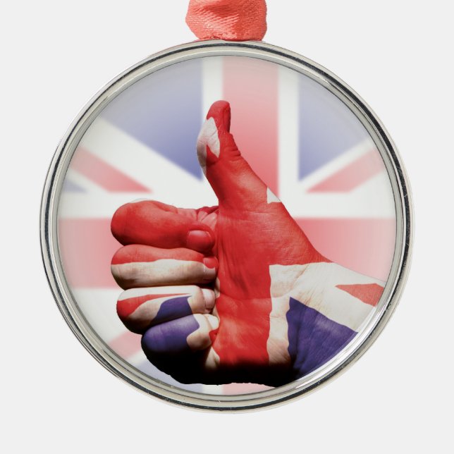 Thumbs up! metal ornament (Front)
