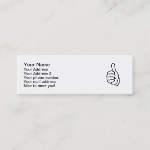 Thumbs up mini business card