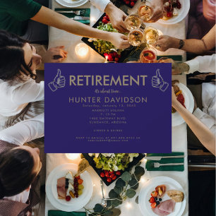 Thumbs Up Navy Retirement Party "It's About Time"  Invitation