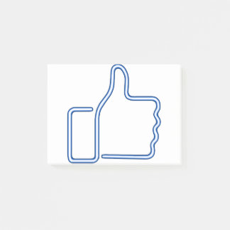 Thumbs Up - Neon - Blue Post-it Notes