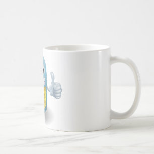 Thumbs up phone sim card person coffee mug