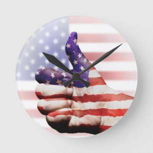 Thumbs up! round clock