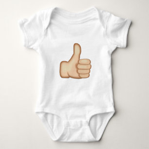 Thumbs Up Sign Emoji Baby Bodysuit
