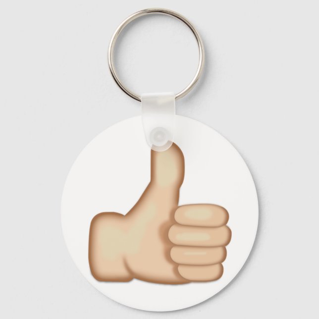 Thumbs Up Sign Emoji Key Ring (Front)