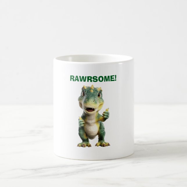 Thumbs Up T Rex Coffee Mug (Center)