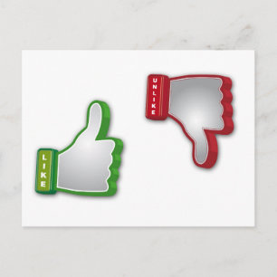 Thumbs  Up Thumbs Down Postcard