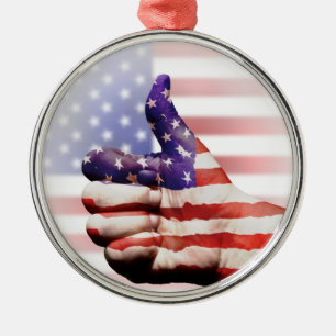 Thumbs up to the US! Metal Tree Decoration