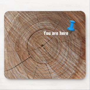 Thumbtack in Tree Ring Mouse Pad