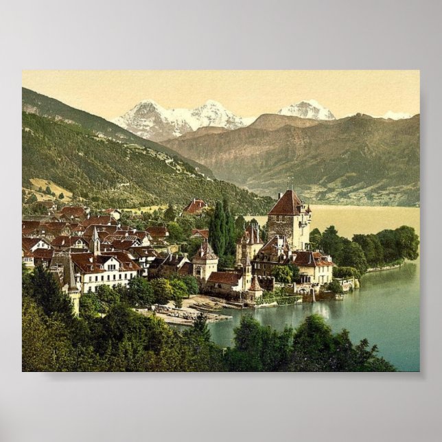 Thun, Oberhofen, Bernese Oberland, Switzerland cla Poster (Front)
