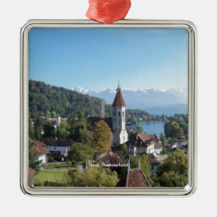 Thun, Switzerland landscape Metal Ornament