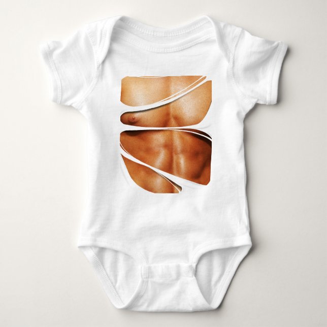 Thunder Abs Infant Baby Bodysuit (Front)