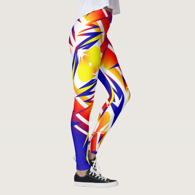 Thunder Abstract Art Funky Leggings (Right)