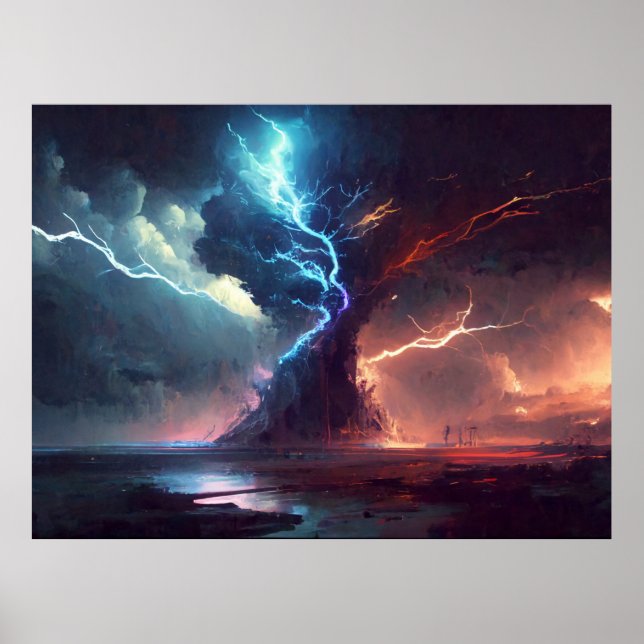 Thunder and lightning poster (Front)